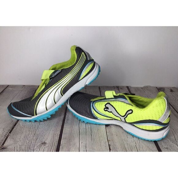 Puma Women’s 7,5 Running Eco Ortholite Athletic Shoes Sneakers Neon green gray - Picture 1 of 12